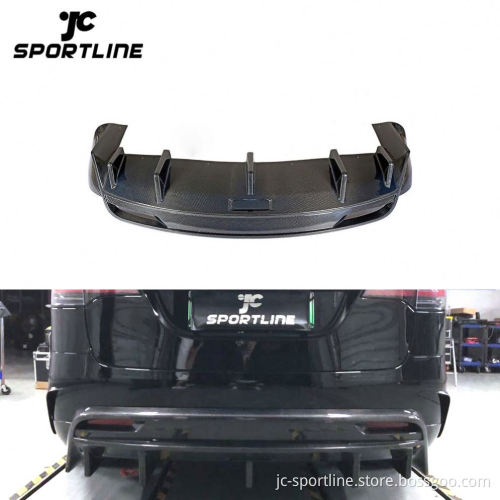 Carbon Fiber Rear Bumper Diffuser for Tesla Model X (P90, 75D, P100) 2016-2018